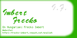 imbert frecko business card